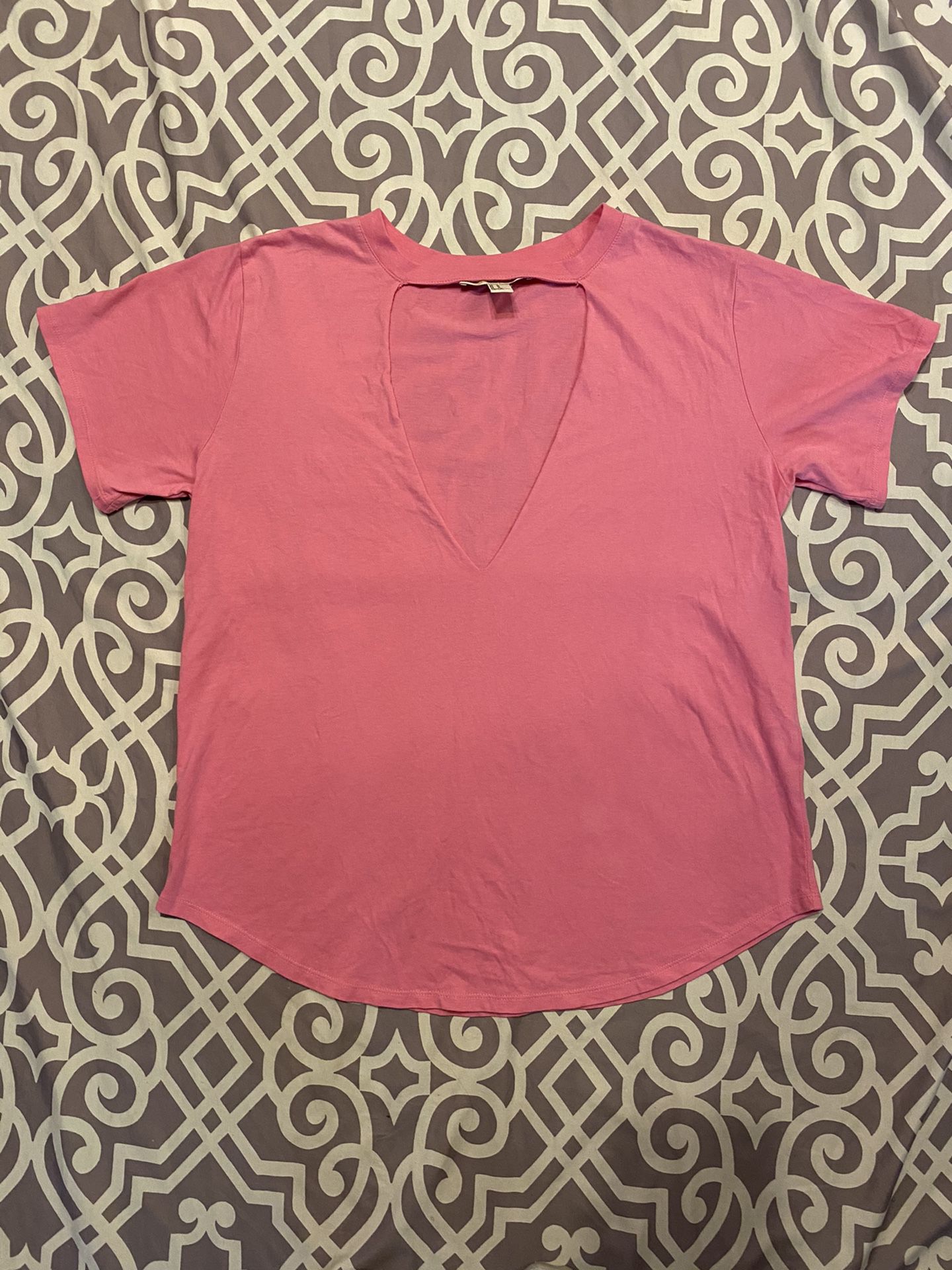 Size Medium Hot Pink F21 Forever 21 T Shirt Cutout Summer Kawaii Basic