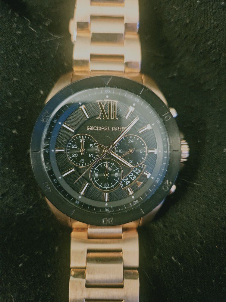 Michael Kors Oversized Mens Gold Watch