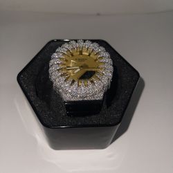 Mossianite G-Shock Black & Gold