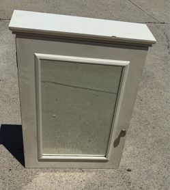 White Mirrored Medicine Cabinet - crate and barrel - 48 by 18