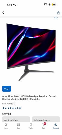 Acer 32 inch 240hz gaming monitor
