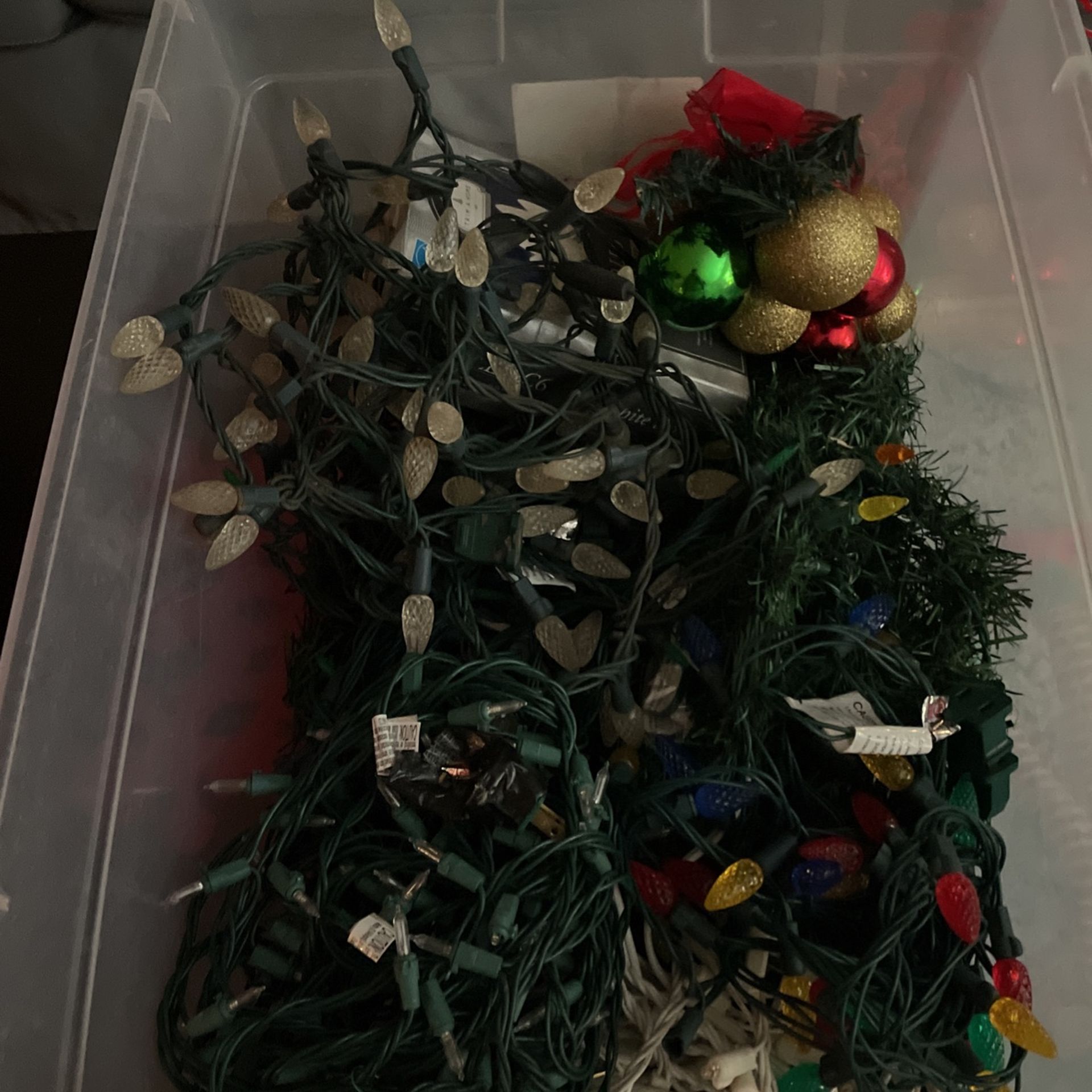 Box Of Various Xmas Light All Working