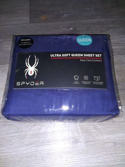 Spyder Bed Sheets Pillows Cases Queen Set