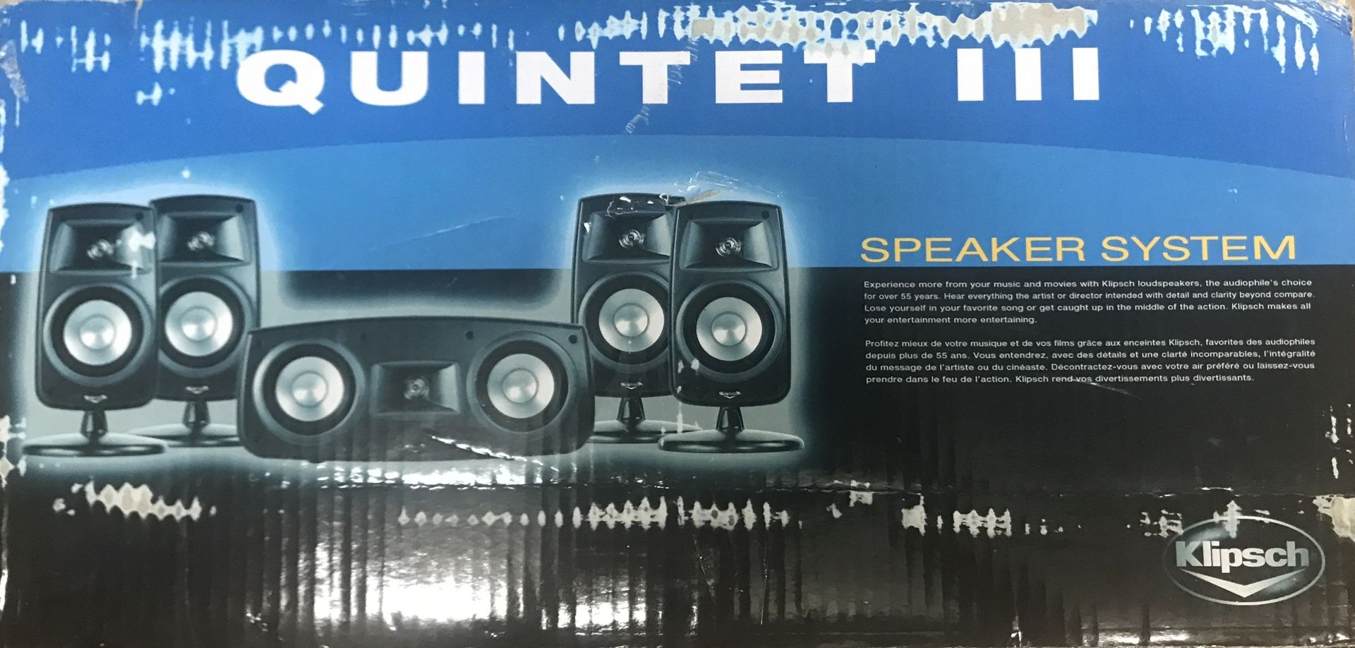 Klipsch Quintet Speaker Set With Monster Cable