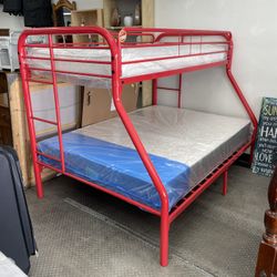 BRAND NEW Bunk Bed Full And Twin Size With Mattress 