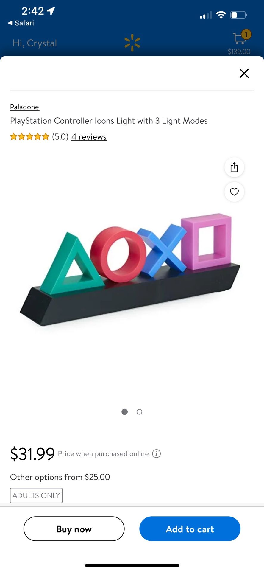 PlayStation Controller Icon With Lights