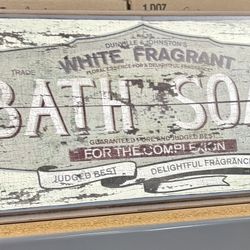 Bath soap Wall Sign