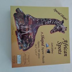 SunsOut Shaped Jigsaw Puzzle African Spots Giraffe Eco 700 pieces By Lori Schory


