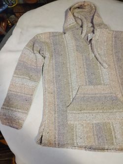 Baja Woven Poncho Size Small Unisex 