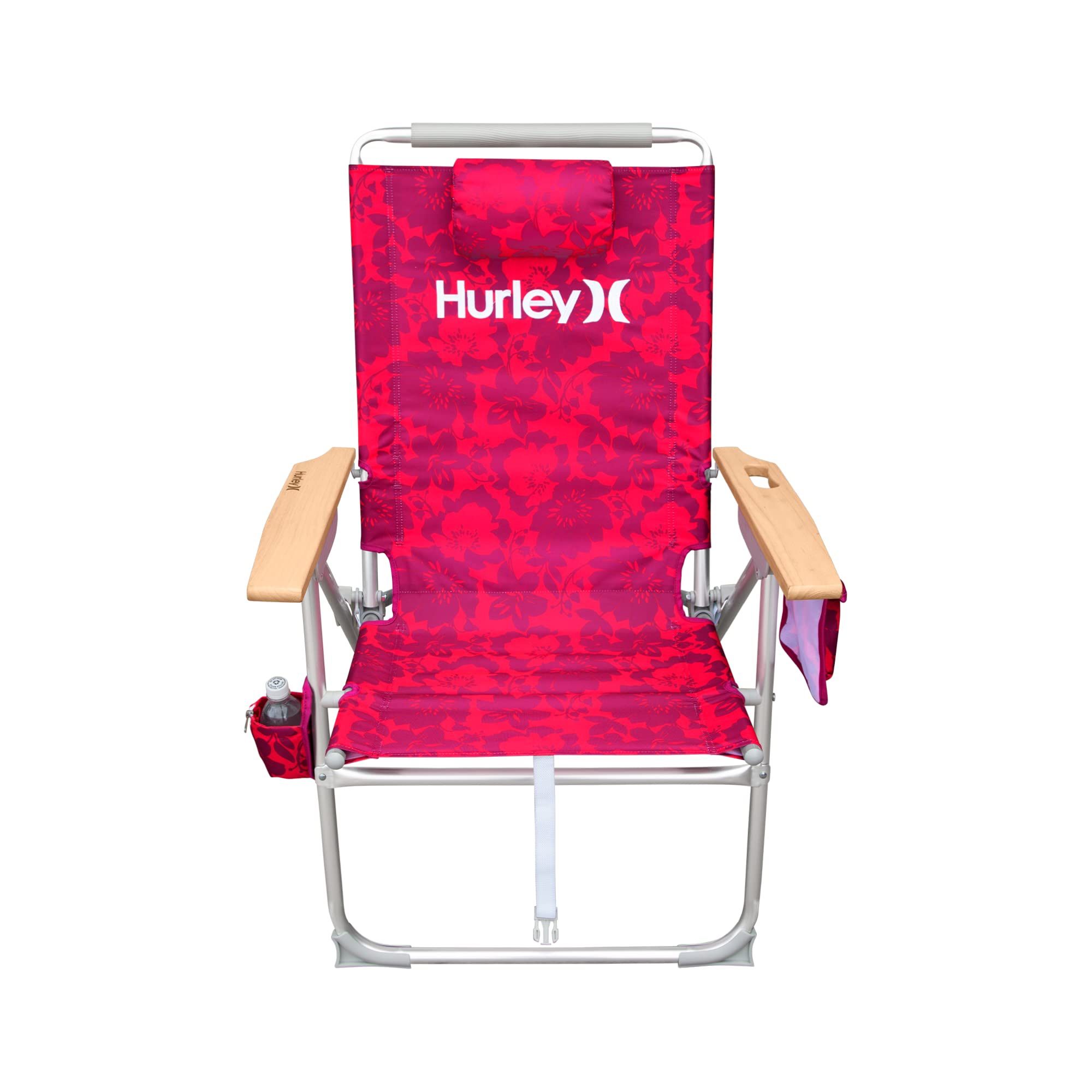 E-Z Up Hurley Hi-Boy Wood Arm Beach Chair
