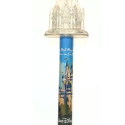 Light-Up Color Changing Cinderella Castle Disney Black Ink Ball Point Pen V b01