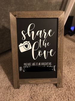wedding hashtag sign