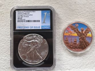1oz silver eagle 2020 special edition graded MS 69