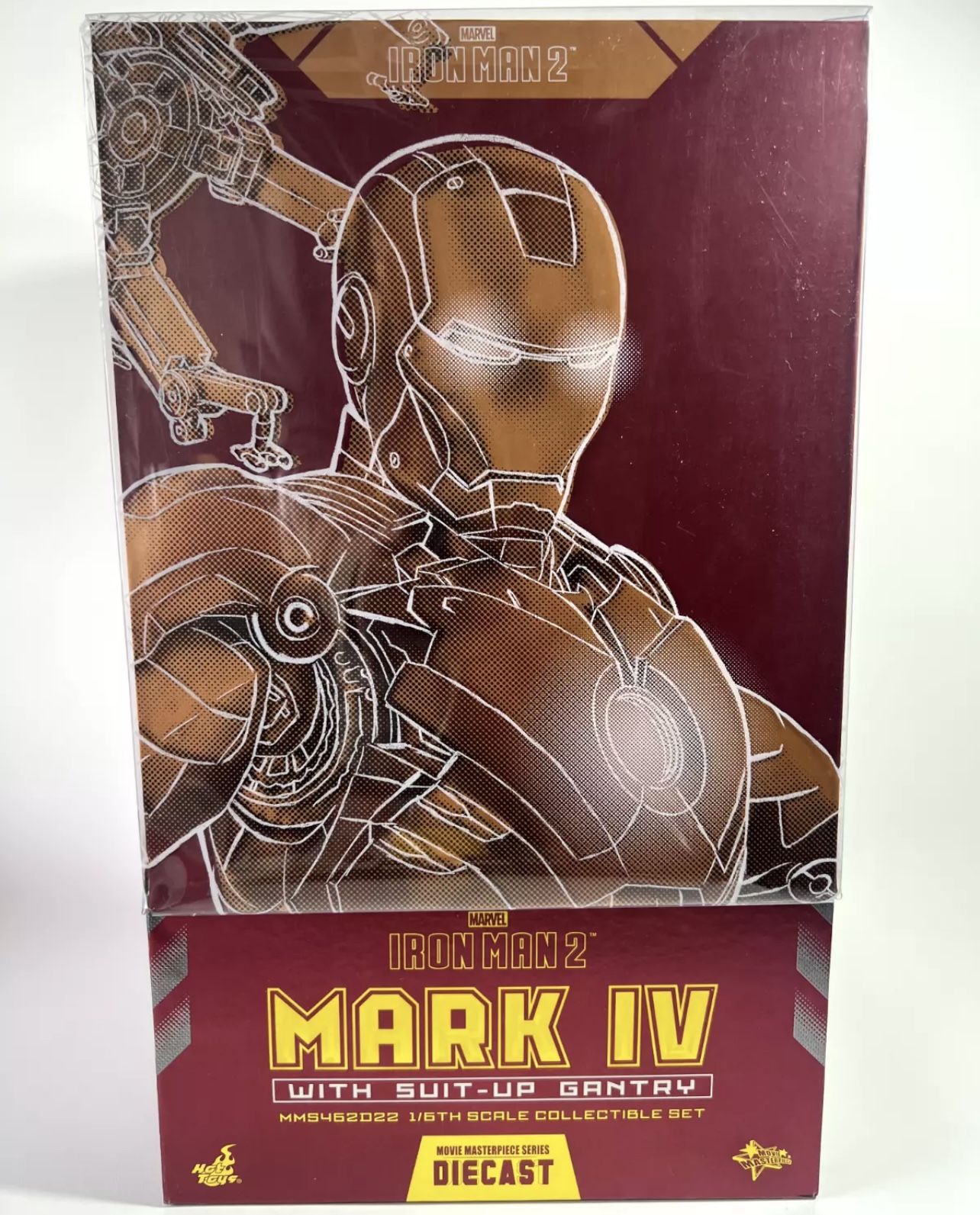 Hot Toys 1/6 Scale Marvel Iron Man 2 Suit-Up Gantry with Mark IV MMS160 Figure