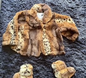 Baby Girl Fur Coat 6 - 12 Months