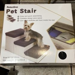🐶 NEW Pet Stairs w/ Storage – Supports Dogs up to 66 lbs