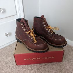 Near Brand New Red Wing Roughneck Boots 8146 10.5D, Full Grain Leather, Lug Sole