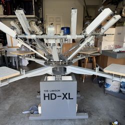 LAWSON HD XL 6 Colors 4 Stations Manual Silk Screen Printer and more…