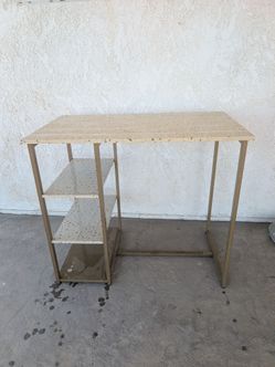 Bar Height Work Table / Craft Table with Shelves