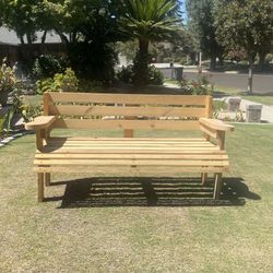 🤎😃Natural Finish Wooden Bench🤩 🤎