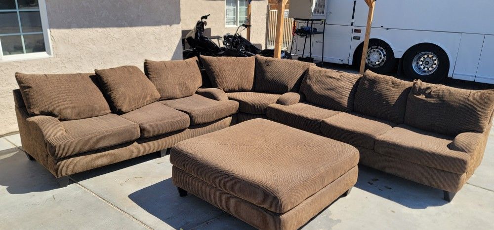 Sectional sofa and Ottoman