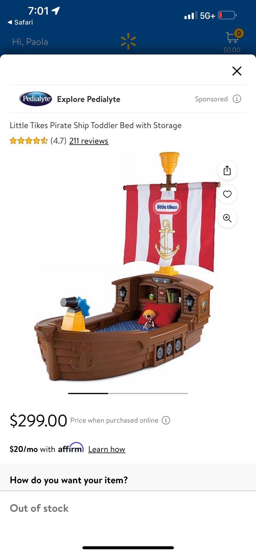 Pirate Toodler Bed