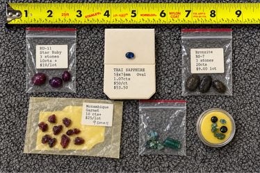 Vintage Estate Gemstone Lot – Natural 1.07ct Thai Sapphire + Semi-Precious Parcels