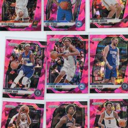 Lot Of 12 2024-25 NBA Panini Prizm Rookies Silver Green + 9 Pink Ice