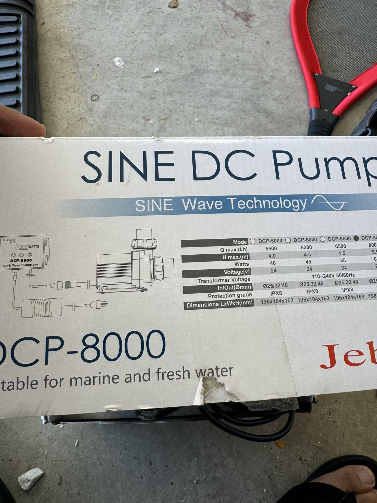 Jebao Marine Submersible Tank Pump with Wave Controller, 3693 GPH