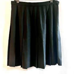 Talbots Black Pleated Skirt