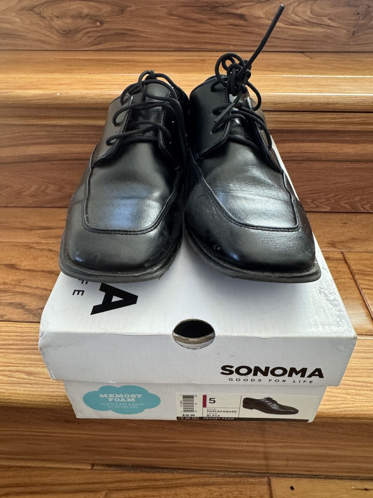 Boys Black Dress Shoes Size 5
