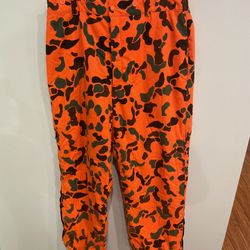 Woolrich XL Thermo Loft Gortex Hunting Pants Blaze Orange 42x32 Camouflage VTG