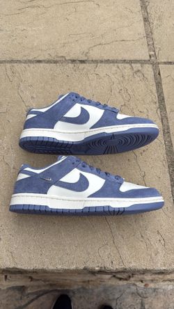 New Nike dunk low suede mini swoosh sail world indigo Women’s 10, Men’s 8.5