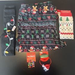 Christmas Cheer Bundle! Jewelry, Socks, Leggings