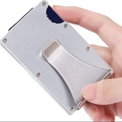 NEW! Aluminum Wallet Men's Slim Metal Wallet w/ Money Clip RFID Blocking Credit Card