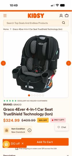 Graco 4Ever 4-In-1 Car Seat TrueShield Technology (Ion)