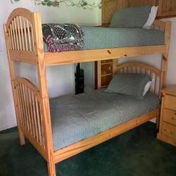 Twin Oak Bunk Beds