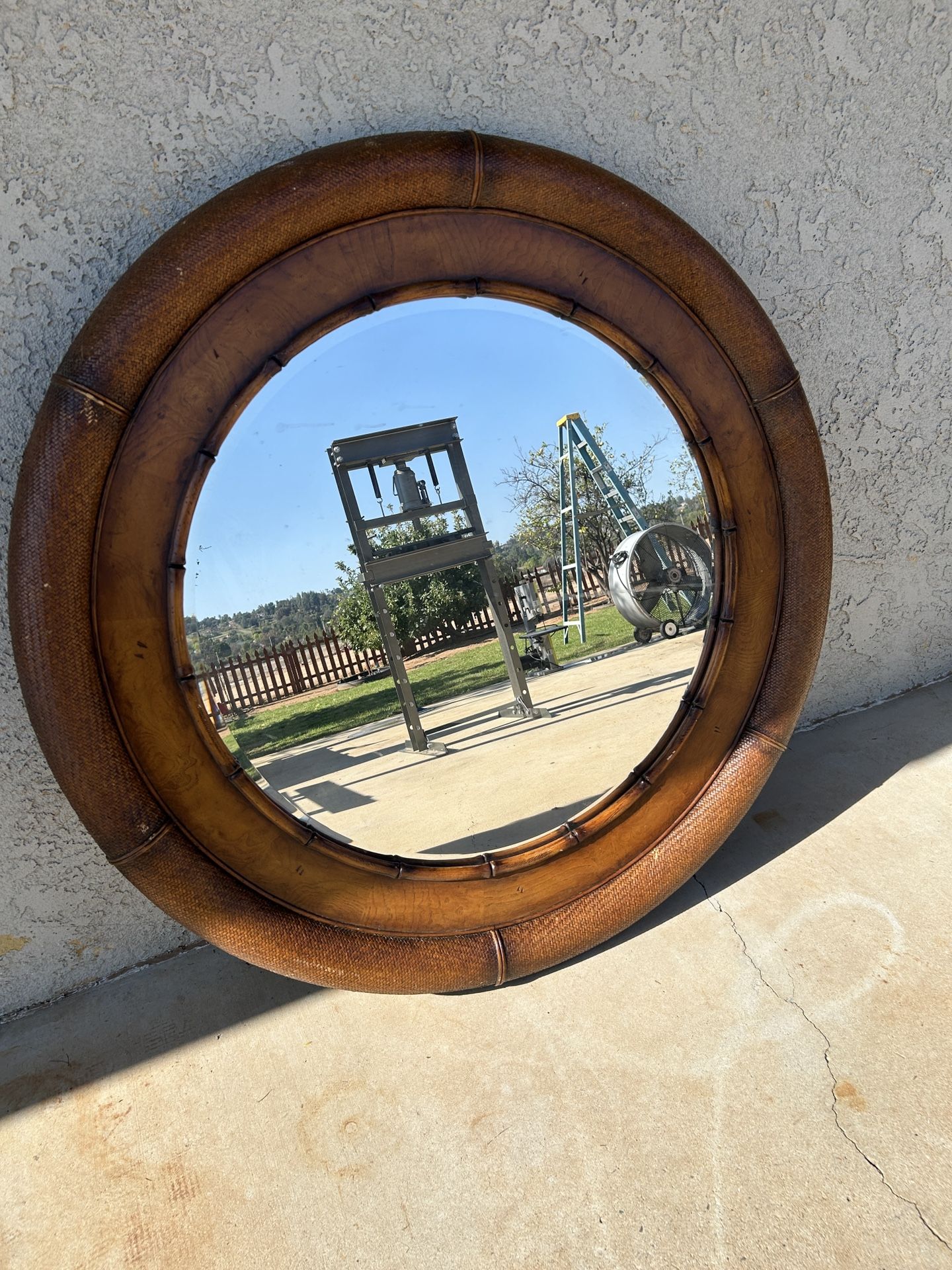 Mid-Century Wood Mirror
