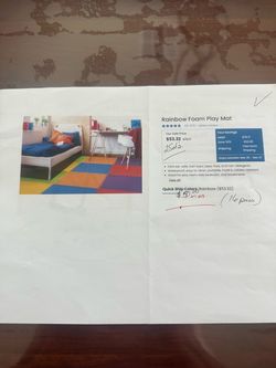 Rainbow foam play mat 2 sets 16 pieces