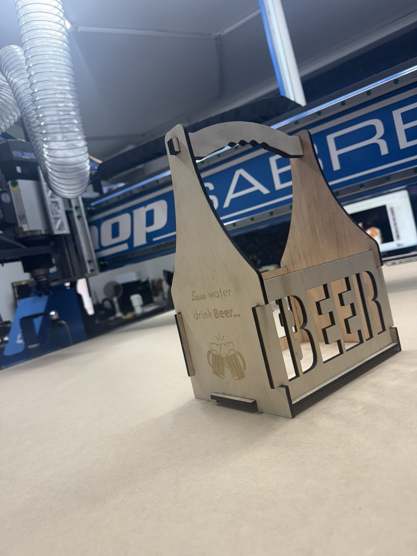 Laser Engraved Wooden Beer Storage