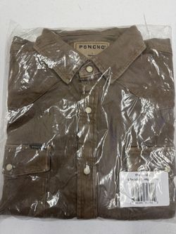Brand New Mens Poncho Button Up