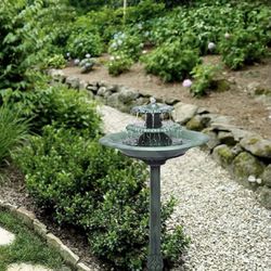 New 3 tiered Pedestal Water Fountain and Bird Bath - Resin Vintage Decor for Garden, Patio, Deck