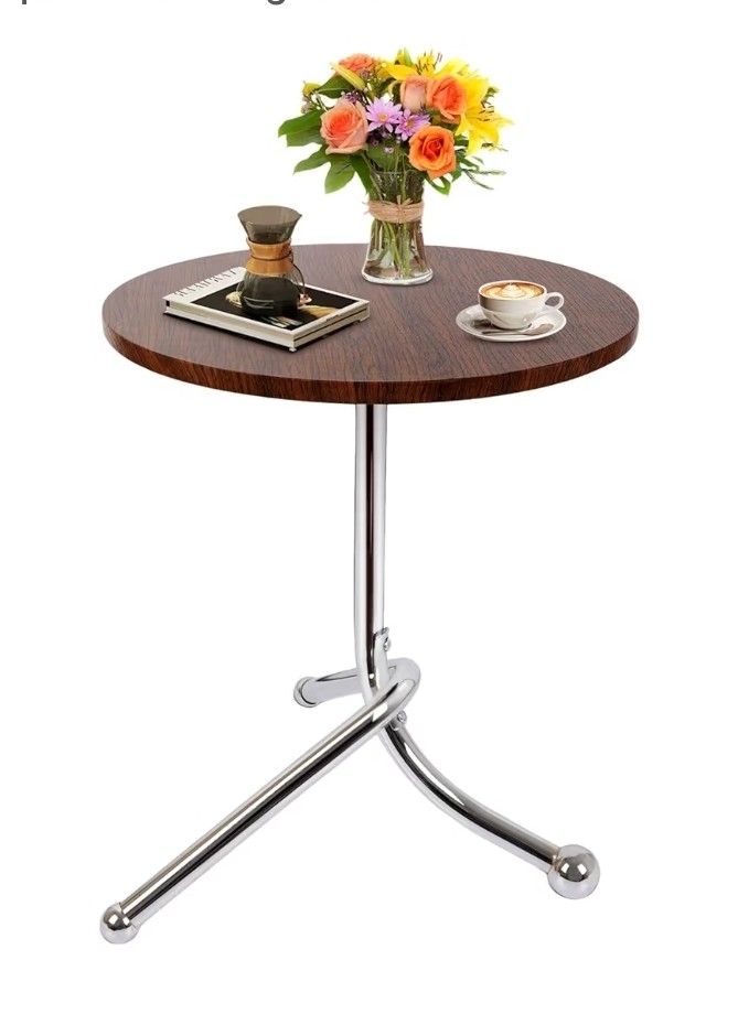 Small Round Side Table 15.75″x19.69″ - Modern End Tables for Small Spaces & Living Room