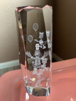 Disney Mickey Mouse pluto goofy donald duck 3D Art Glass Crystal Paperweight