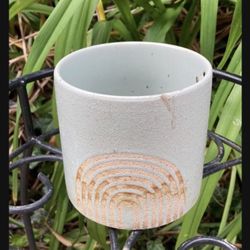 LASCO ARCHES Blue Rainbow Stoneware Plant Pot
