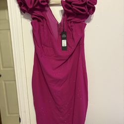 Sexy dress dark pink