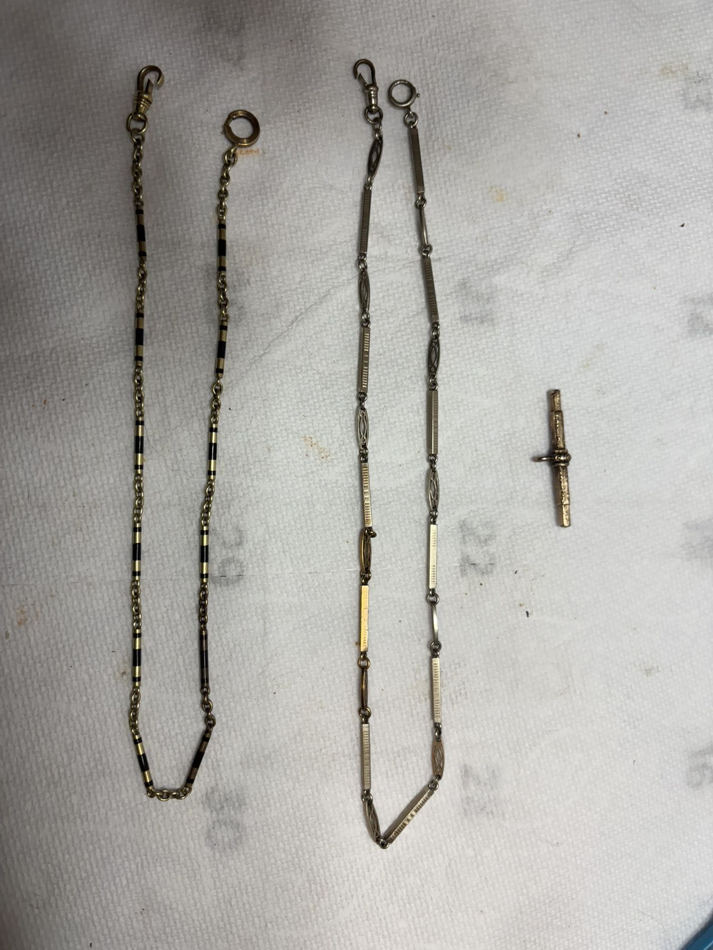 14 K Pocket Watch Key Fob Chains