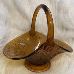 Indiana Glass Amber Basket 