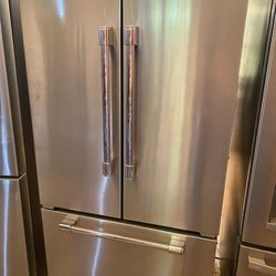 Viking French Door Counter Depth Stainless Steel Ice And Water Dispenser Inside 