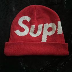 2023 Supreme Big Logo Beanie 'Red' !!!